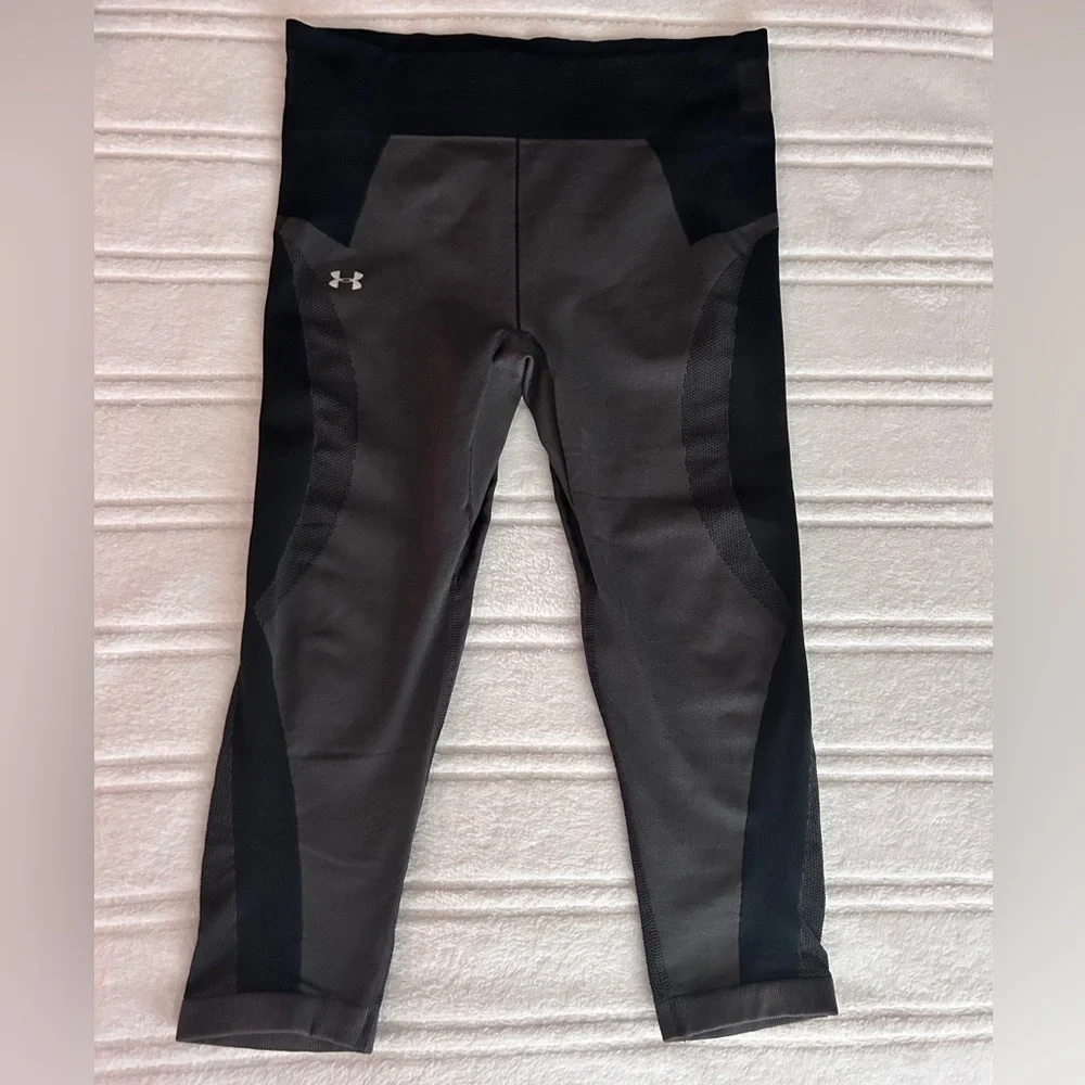 Under Armour Women’s Compression Leggings Black Gray Heatgear Workout Sz… - Picture 10 of 10